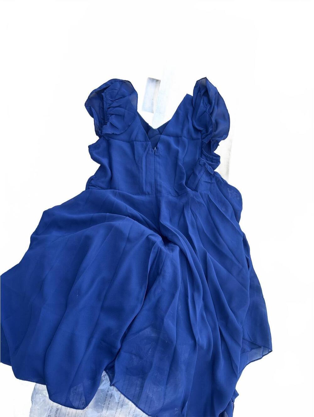 NWT Galawaqe Navy Blue Chiffon Kids A-Line Flower Girl Bridesmaid Dress
